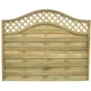 Forest Prague Lattice Curved Top Fence Panels Natural Timber 6 X 5' Pack Of 3 -Outdoor Garden Shop 1016K P