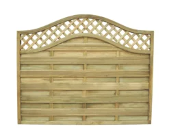 Forest Prague Lattice Curved Top Fence Panels Natural Timber 6 X 5&apos; Pack Of 3