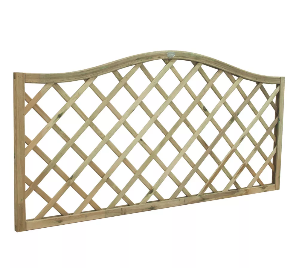 Forest Hamburg Lattice Curved Top Garden Screens 6 X 3' 4 Pack 4 Forest Hamburg Lattice Curved Top Garden Screens 6 X 3' 4 Pack - Image 2