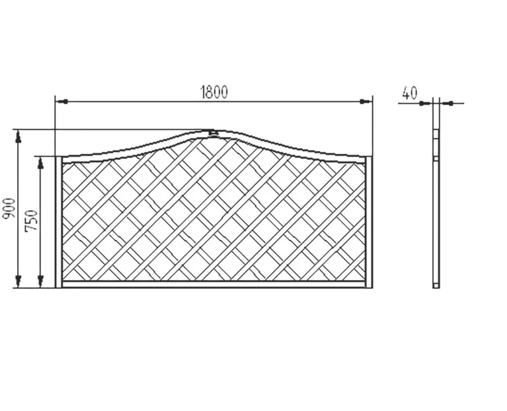 Forest Hamburg Lattice Curved Top Garden Screens 6 X 3' 4 Pack 6 Forest Hamburg Lattice Curved Top Garden Screens 6 X 3' 4 Pack - Image 4