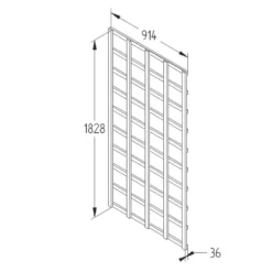 Forest Softwood Rectangular Trellis X 5 Pack 11 Forest Softwood Rectangular Trellis X 5 Pack -Outdoor Garden Shop 107PP A4