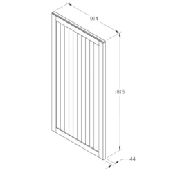 Forest Timber Gate 920 X 1820mm Golden Brown -Outdoor Garden Shop 128JG A2