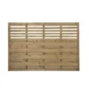 Forest Kyoto Slatted Top Fence Panels Natural Timber 6 X 4' Pack Of 6 -Outdoor Garden Shop 1495K P