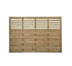 Forest Kyoto Slatted Top Fence Panels Natural Timber 6 X 4&apos; Pack Of 6