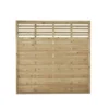 Forest Kyoto Slatted Top Fence Panels Natural Timber 6 X 6' Pack Of 10 -Outdoor Garden Shop 1699K P
