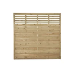 Forest Kyoto Slatted Top Fence Panels Natural Timber 6 X 6&apos; Pack Of 10
