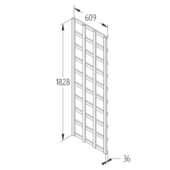 Forest Softwood Tall Rectangular Trellis X 5 Pack -Outdoor Garden Shop 174PP A4