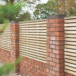 Forest Double-Slatted Fence Panels Natural Timber 6 X 3' Pack Of 5 10 Forest Double-Slatted Fence Panels Natural Timber 6 X 3' Pack Of 5 -Outdoor Garden Shop 231JG A3