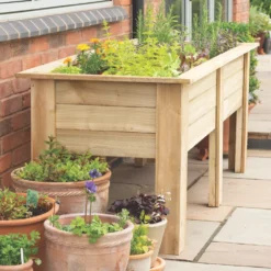Forest Rectangular Garden Planter Natural Timber 1800 X 700 X 700mm -Outdoor Garden Shop 244KT A3