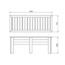Forest Rectangular Garden Planter Natural Timber 1800 X 700 X 700mm -Outdoor Garden Shop 244KT A4