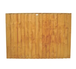 Forest Feather Edge Fence Panels Golden Brown 6 X 3' Pack Of 8