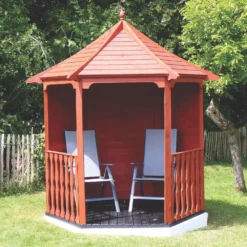 Shire Foxglove 7' X 6' (Nominal) Hexagonal Timber Arbour -Outdoor Garden Shop 2620X A2