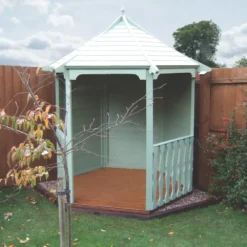 Shire Foxglove 7' X 6' (Nominal) Hexagonal Timber Arbour -Outdoor Garden Shop 2620X A3