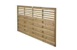 Forest Kyoto Slatted Top Fence Panels Natural Timber 6 X 4&apos; Pack Of 8