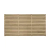 Forest Double-Slatted Fence Panels Natural Timber 6 X 3&apos; Pack Of 4 -Outdoor Garden Shop 283JG P