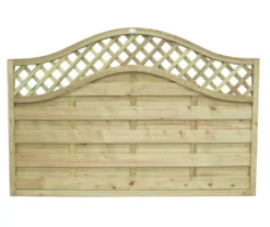Forest Prague Lattice Curved Top Fence Panels Natural Timber 6 X 4&apos; Pack Of 3