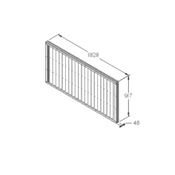 Forest Closeboard Fence Panels Golden Brown 6 X 3' Pack Of 7 9 Forest Closeboard Fence Panels Golden Brown 6 X 3' Pack Of 7 -Outdoor Garden Shop 2933X A3