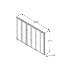 Forest Closeboard Fence Panels Golden Brown 6 X 4' Pack Of 5 -Outdoor Garden Shop 2952X A3