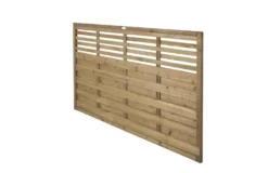 Forest Kyoto Slatted Top Fence Panels Natural Timber 6 X 4&apos; Pack Of 10