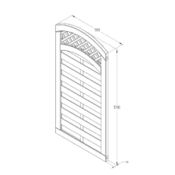 Forest Europa Prague Garden Gate 900 X 1800mm Natural Timber -Outdoor Garden Shop 326JG A3