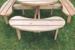 Forest Circular Garden Picnic Table 2070 X 2070 X 720mm -Outdoor Garden Shop 3295X A3