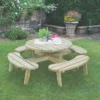 Forest Circular Garden Picnic Table 2070 X 2070 X 720mm -Outdoor Garden Shop 3295X P