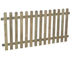 Forest Heavy Duty Picket Fence Panel Natural Timber X Pack Of 3 7 Forest Heavy Duty Picket Fence Panel Natural Timber X Pack Of 3 -Outdoor Garden Shop 335PR A2