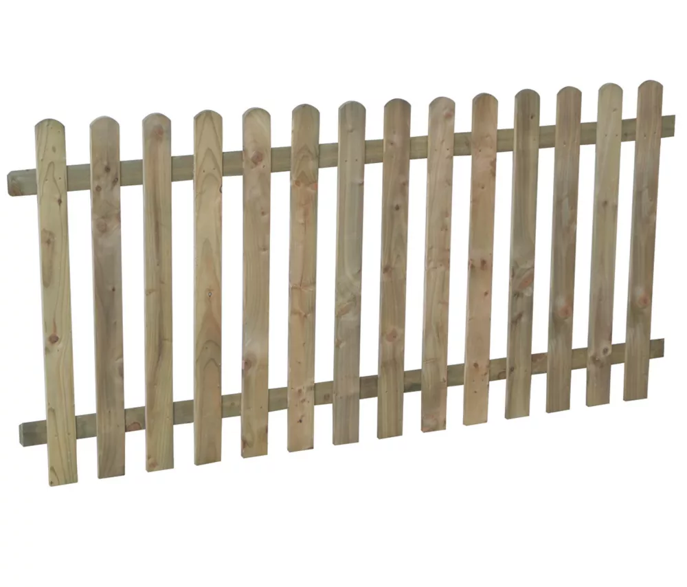 Forest Heavy Duty Picket Fence Panel Natural Timber X Pack Of 3 5 Forest Heavy Duty Picket Fence Panel Natural Timber X Pack Of 3 - Image 3