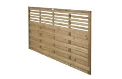 Forest Kyoto Slatted Top Fence Panels Natural Timber 6 X 4&apos; Pack Of 9