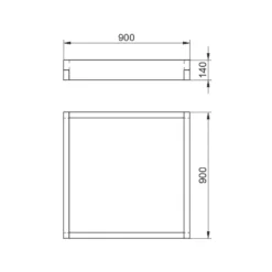 Forest Square Raised Bed Natural Timber 900 X 900 X 140mm -Outdoor Garden Shop 358KT A7