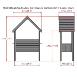 Shire Blossom 4' X 2' (Nominal) Apex Timber Arbour -Outdoor Garden Shop 4000X A4
