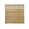 Forest Kyoto Slatted Top Fence Panels Natural Timber 6 X 6&apos; Pack Of 6 -Outdoor Garden Shop 4116K P