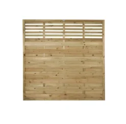 Forest Kyoto Slatted Top Fence Panels Natural Timber 6 X 6&apos; Pack Of 6