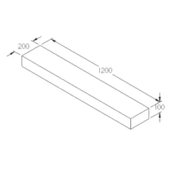 Forest Landscaping Sleepers Natural Timber 1.2m 5 Pack -Outdoor Garden Shop 417JG A4