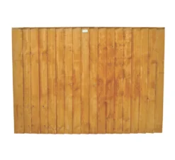 Forest Feather Edge Fence Panels Golden Brown 6 X 4' Pack Of 4