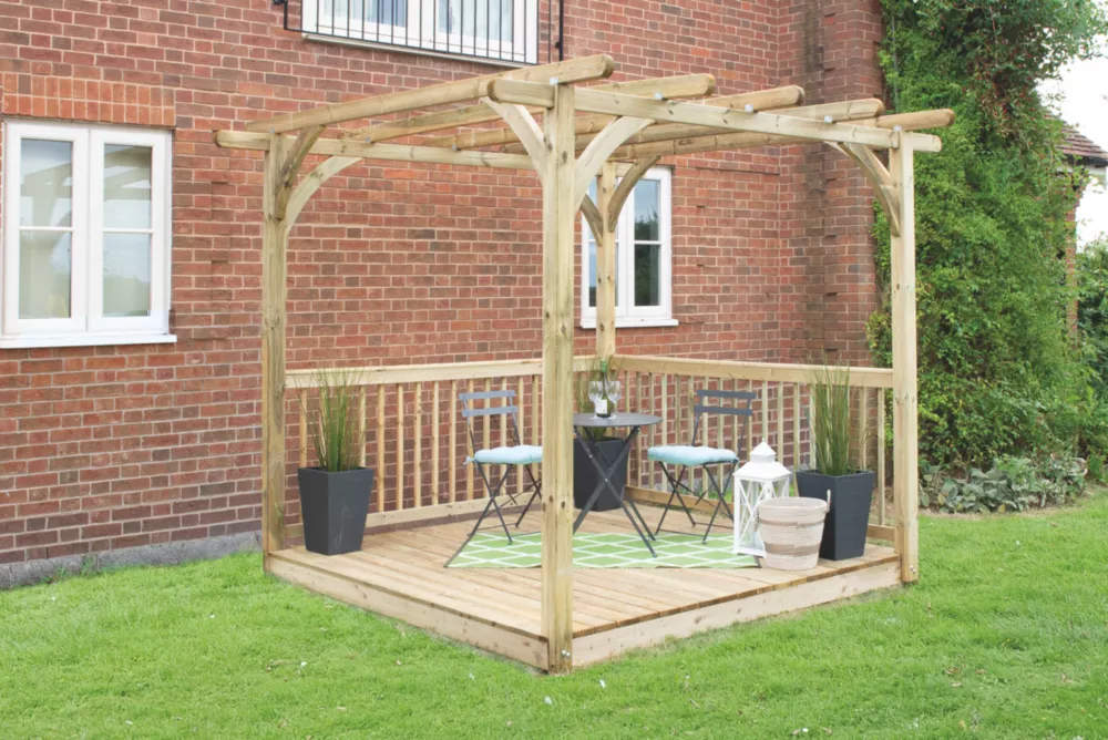 Forest Ultima 5.8m² Pergola & Patio Deck Kit 2.4 X 2.4m 4 Forest Ultima 5.8m² Pergola & Patio Deck Kit 2.4 X 2.4m - Image 2