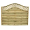 Forest Prague Lattice Curved Top Fence Panels Natural Timber 6 X 5&apos; Pack Of 4 -Outdoor Garden Shop 4619K P