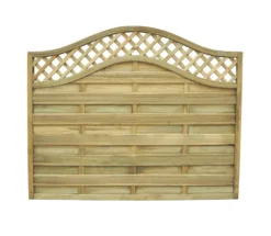 Forest Prague Lattice Curved Top Fence Panels Natural Timber 6 X 5&apos; Pack Of 4
