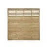 Forest Kyoto Slatted Top Fence Panels Natural Timber 6 X 6&apos; Pack Of 7