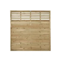 Forest Kyoto Slatted Top Fence Panels Natural Timber 6 X 6&apos; Pack Of 7