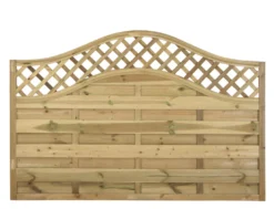 Forest Prague Lattice Curved Top Fence Panels Natural Timber 6 X 4&apos; Pack Of 7