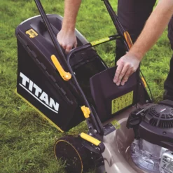 Titan TTLMP300SP40 41cm 125cc Self-Propelled Rotary Petrol Lawn Mower -Outdoor Garden Shop 500PT A5