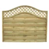 Forest Prague Lattice Curved Top Fence Panels Natural Timber 6 X 5&apos; Pack Of 5