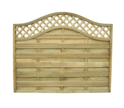 Forest Prague Lattice Curved Top Fence Panels Natural Timber 6 X 5&apos; Pack Of 5
