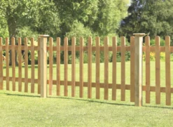 Forest Pale Picket Fence Panels Golden Brown 6 X 3&apos; Pack Of 5