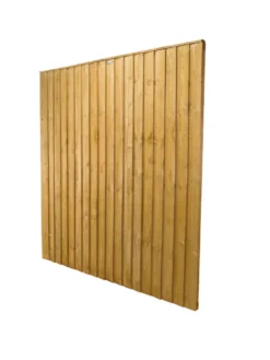 Forest Feather Edge Fence Panels Golden Brown 6 X 5&apos; Pack Of 4