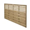 Forest Kyoto Slatted Top Fence Panels Natural Timber 6 X 4&apos; Pack Of 7 -Outdoor Garden Shop 5678K P
