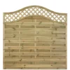 Forest Prague Lattice Curved Top Fence Panels Natural Timber 6 X 6&apos; Pack Of 5