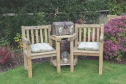 Forest Harvington Garden Love Seat Mixed Softwood 1.67 X 0.72 X 0.9m -Outdoor Garden Shop 5943X A2