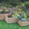 Forest Durham Rectangular Planter Set Natural Wood 900 X 500 X 330mm 3 Pieces -Outdoor Garden Shop 6012X P